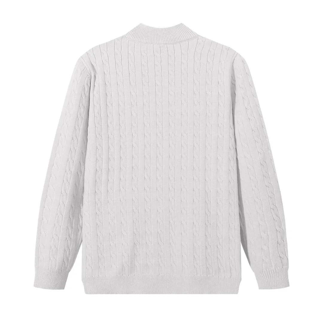 P200 Raff half-zip sweater black white gray